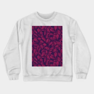 Minimalist Leaf Line Art Illustration as a Seamless Surface Pattern Design Crewneck Sweatshirt